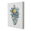 Leafy Green Dandelion Floral Canvas Wall Art Print - 11"x14"